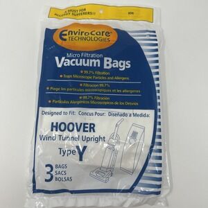 ALLERGY VACUUM CLEANER Y Z bag HOOVER WINDTUNNEL 3/pkg ENVIROCARE 856